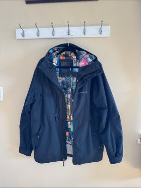 Vintage Y2K Oakley Technical Ski Jacket- Rare Graphic Comic Lining